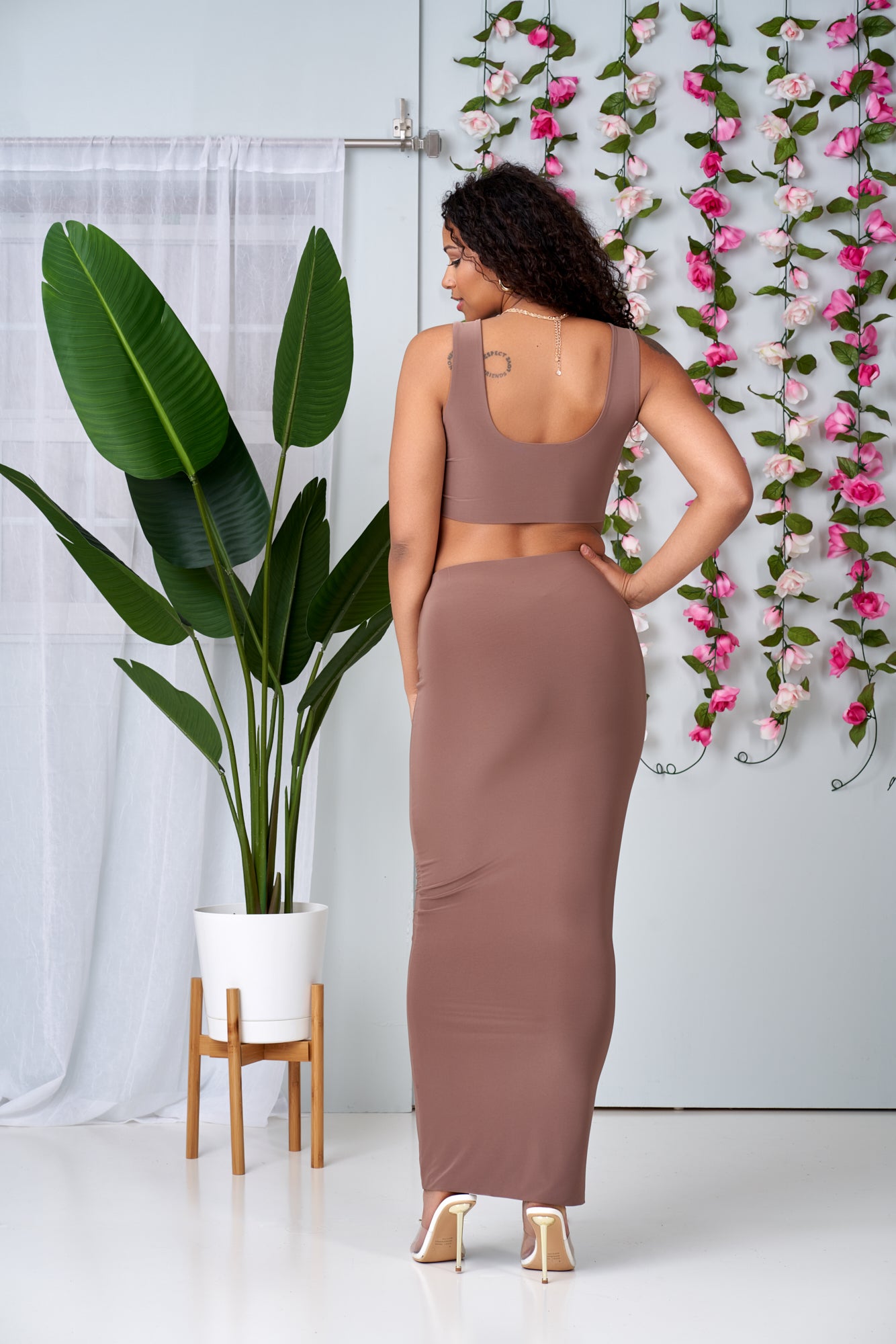 Glam and Sexy Long Skirt and Crop Top Set - NYCOWLL