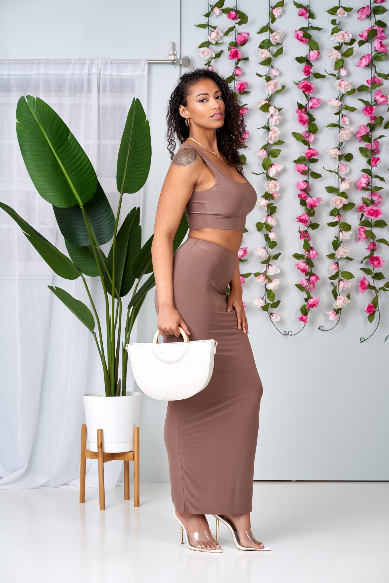 Glam and Sexy Long Skirt and Crop Top Set - NYCOWLL