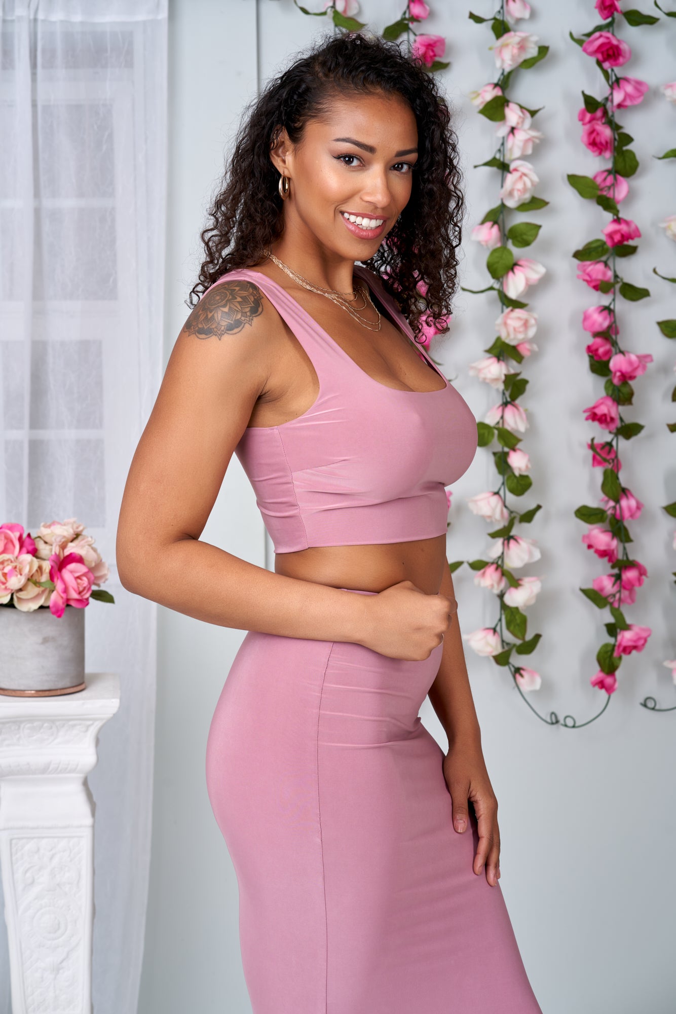 Glam and Sexy Long Skirt and Crop Top Set - NYCOWLL