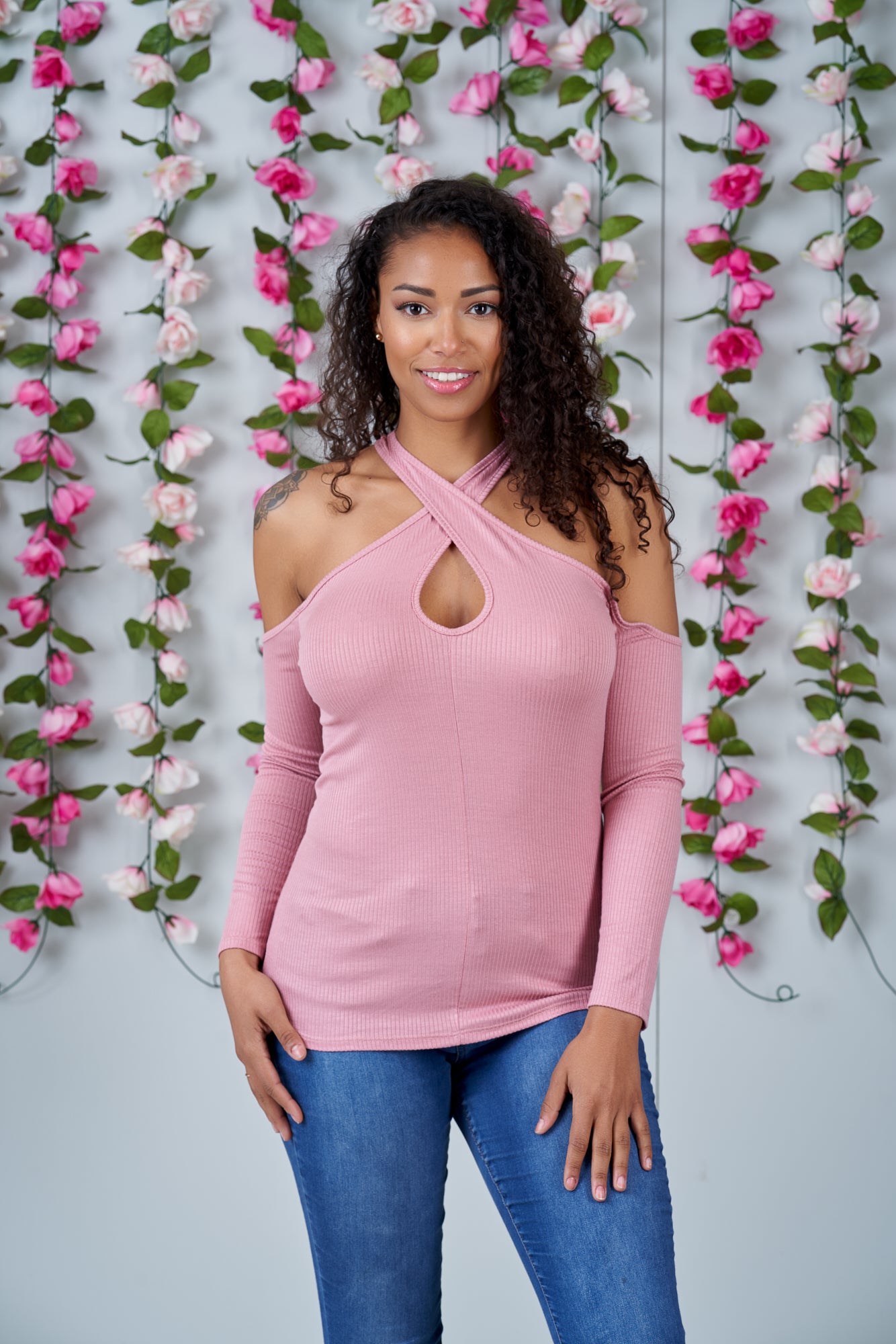 Kriss Kross Top-Mauve