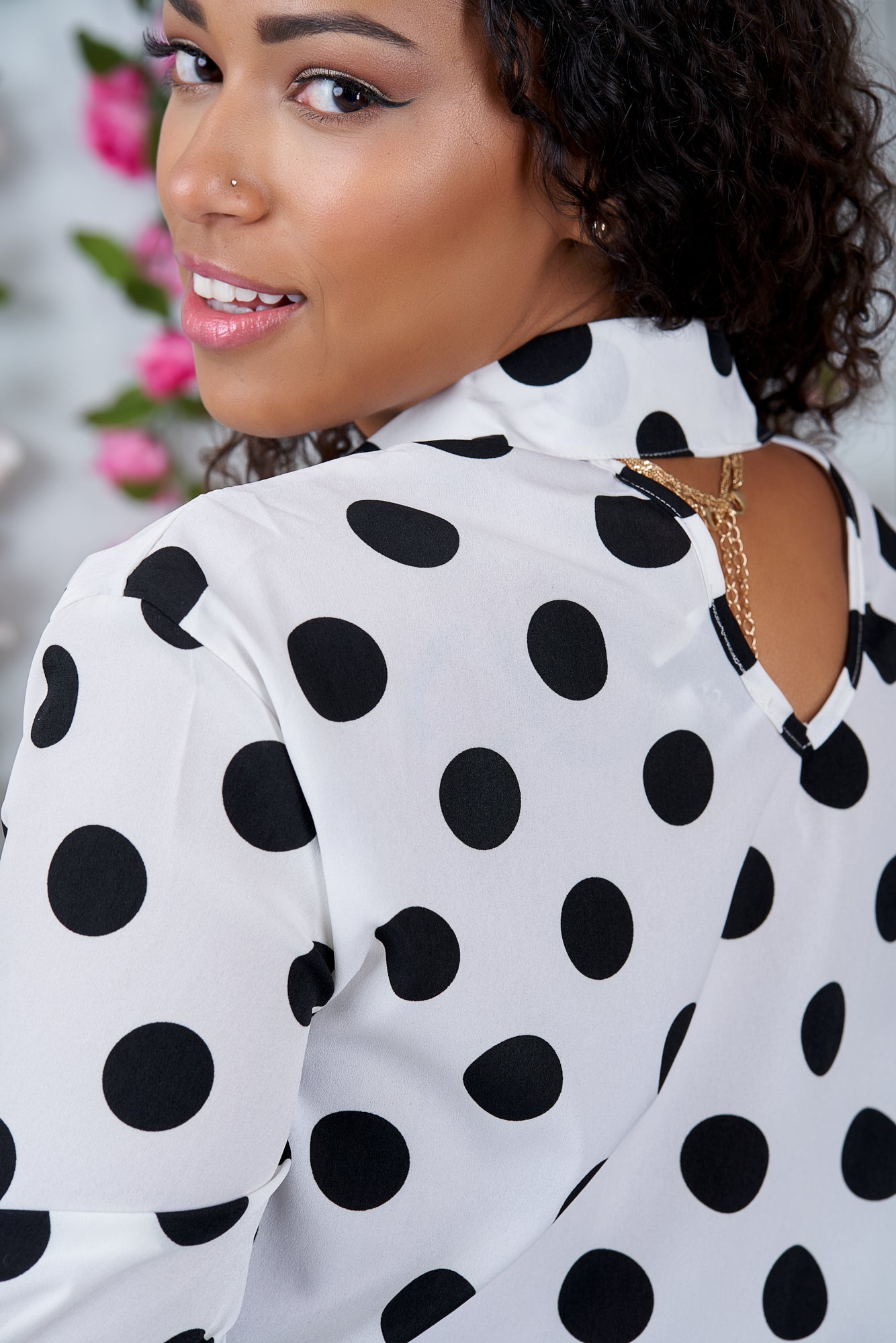 Milk & Cookies Polka Dot Top