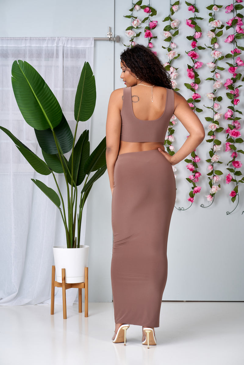 Glam and Sexy Long Skirt and Crop Top  Set - NYCOWLL