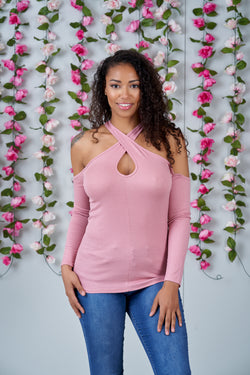 Kriss Kross Top-Mauve
