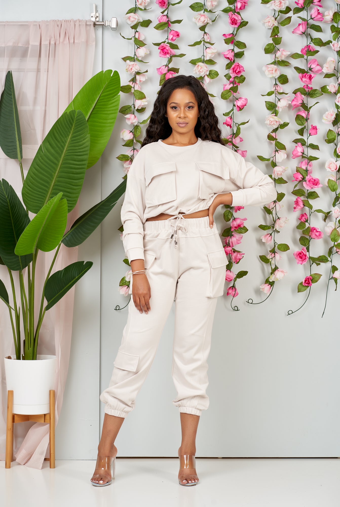Luxe Essential Jogger Set (Cream)-NYCOWLL