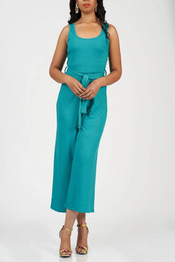 Essential Ribbed Jumpsuit (Teal)-NYCOWLL